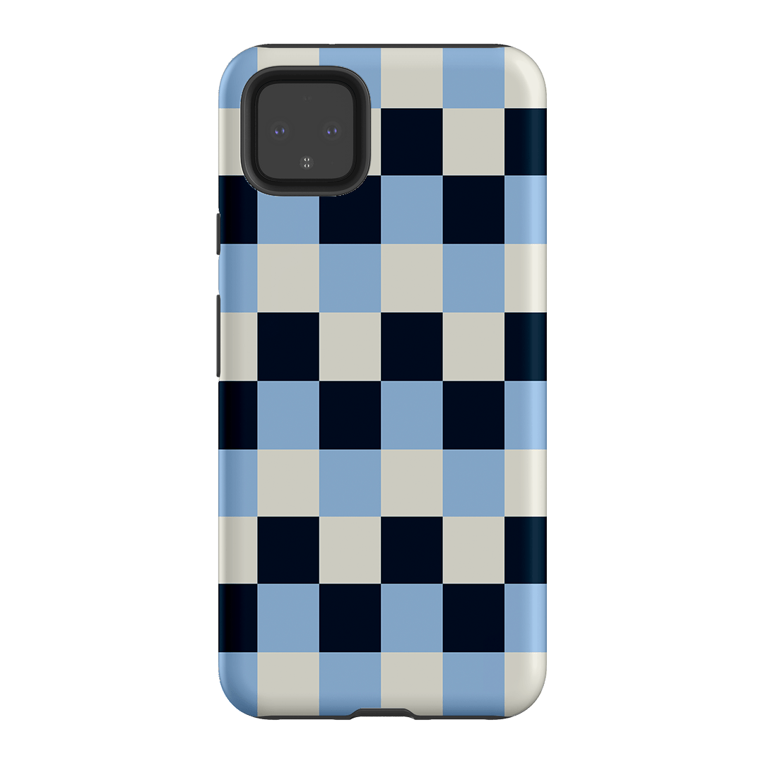 Checks in Blue Matte Case Matte Phone Cases Google Pixel 4XL / Armoured by The Dairy - The Dairy