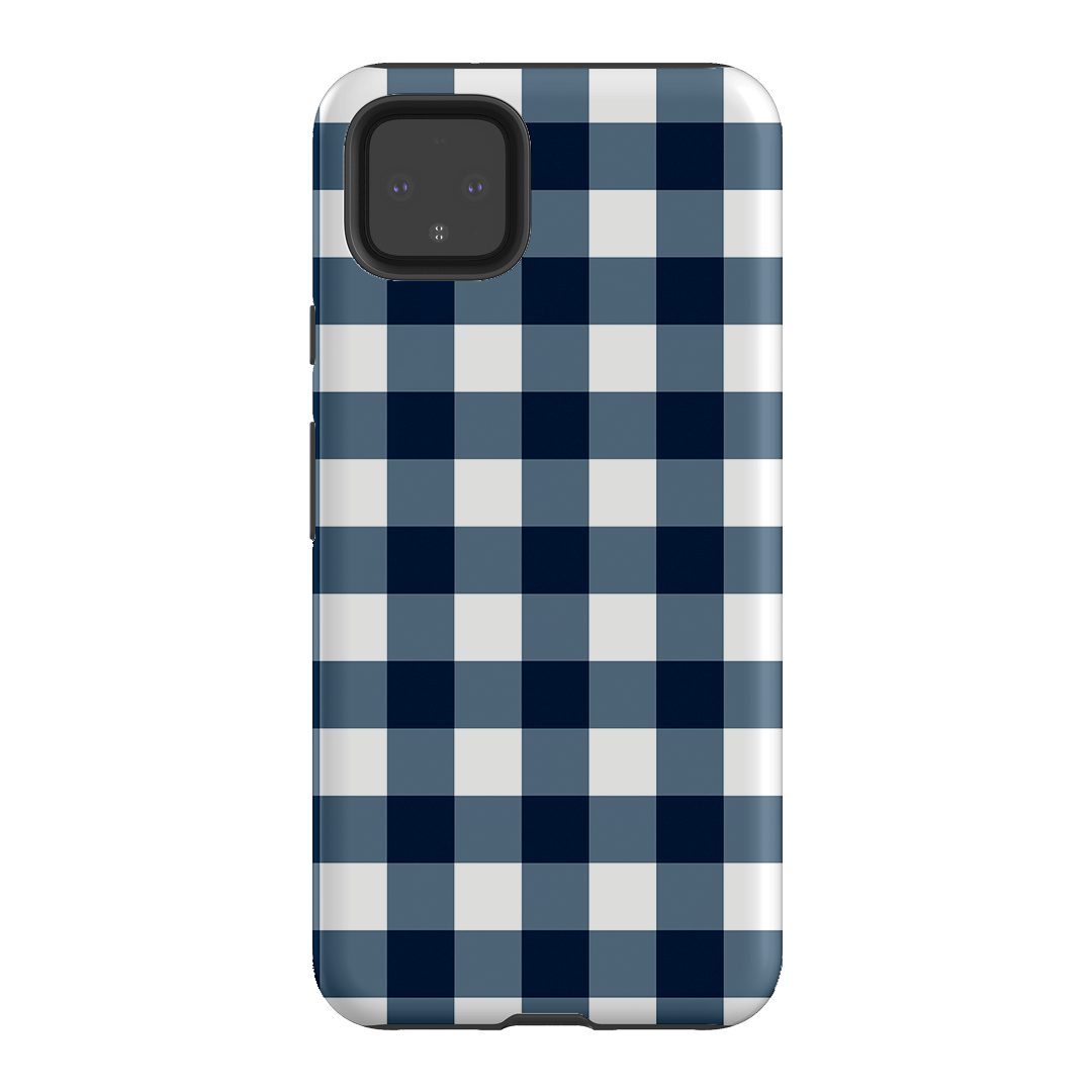 Gingham in Indigo Matte Case Matte Phone Cases Google Pixel 4XL / Armoured by The Dairy - The Dairy