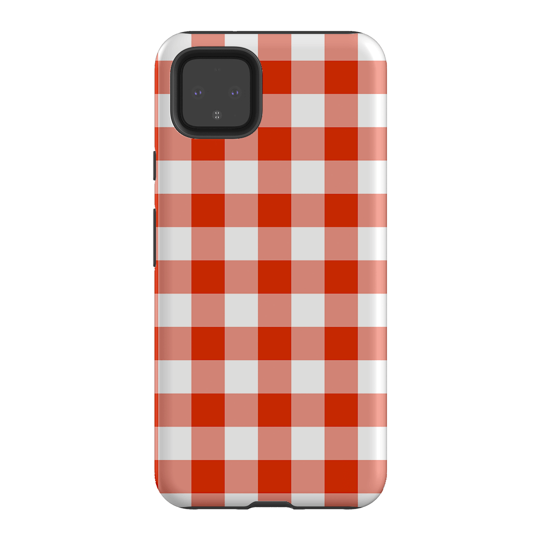 Gingham in Scarlet Matte Case Matte Phone Cases Google Pixel 4XL / Armoured by The Dairy - The Dairy