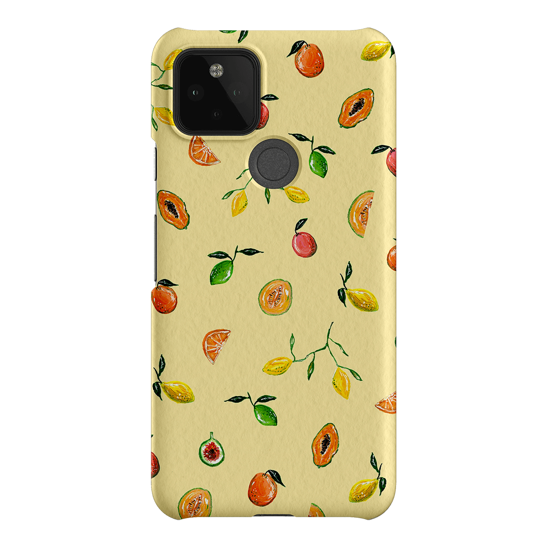 Golden Fruit Printed Phone Cases Google Pixel 5 / Snap by BG. Studio - The Dairy