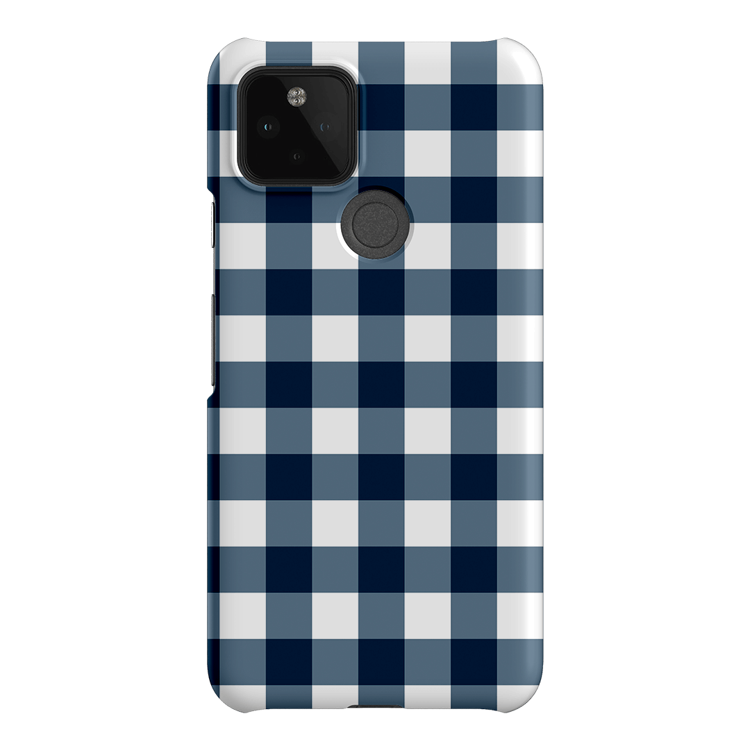 Gingham in Indigo Matte Case Matte Phone Cases Google Pixel 5 / Snap by The Dairy - The Dairy