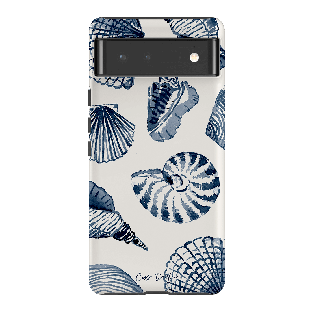 Blue Shells Printed Phone Cases Google Pixel 6 / Armoured by Cass Deller - The Dairy