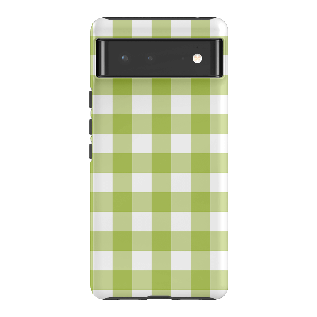 Gingham in Citrus Matte Case Matte Phone Cases Google Pixel 6 / Armoured by The Dairy - The Dairy