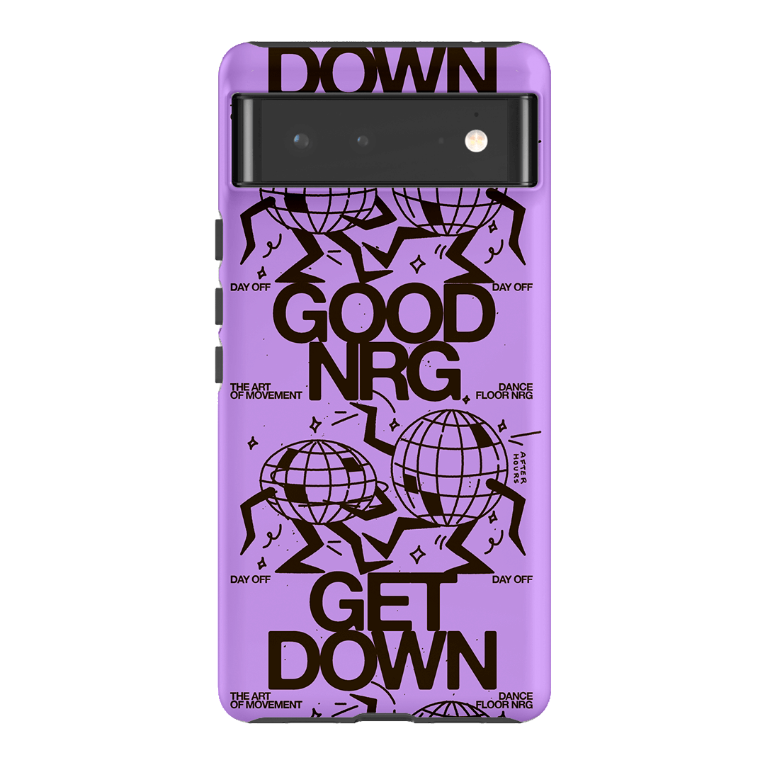 Good Energy in Purple Printed Phone Cases Google Pixel 6 / Armoured by After Hours - The Dairy