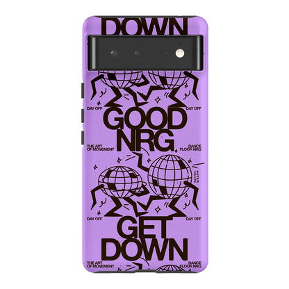 Good Energy in Purple Printed Phone Cases Google Pixel 6 / Armoured by After Hours - The Dairy
