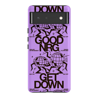 Good Energy in Purple Printed Phone Cases Google Pixel 6 / Armoured by After Hours - The Dairy