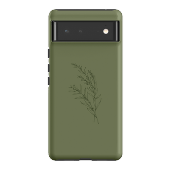 Khaki Wattle Printed Phone Cases Google Pixel 6 / Armoured by Typoflora - The Dairy