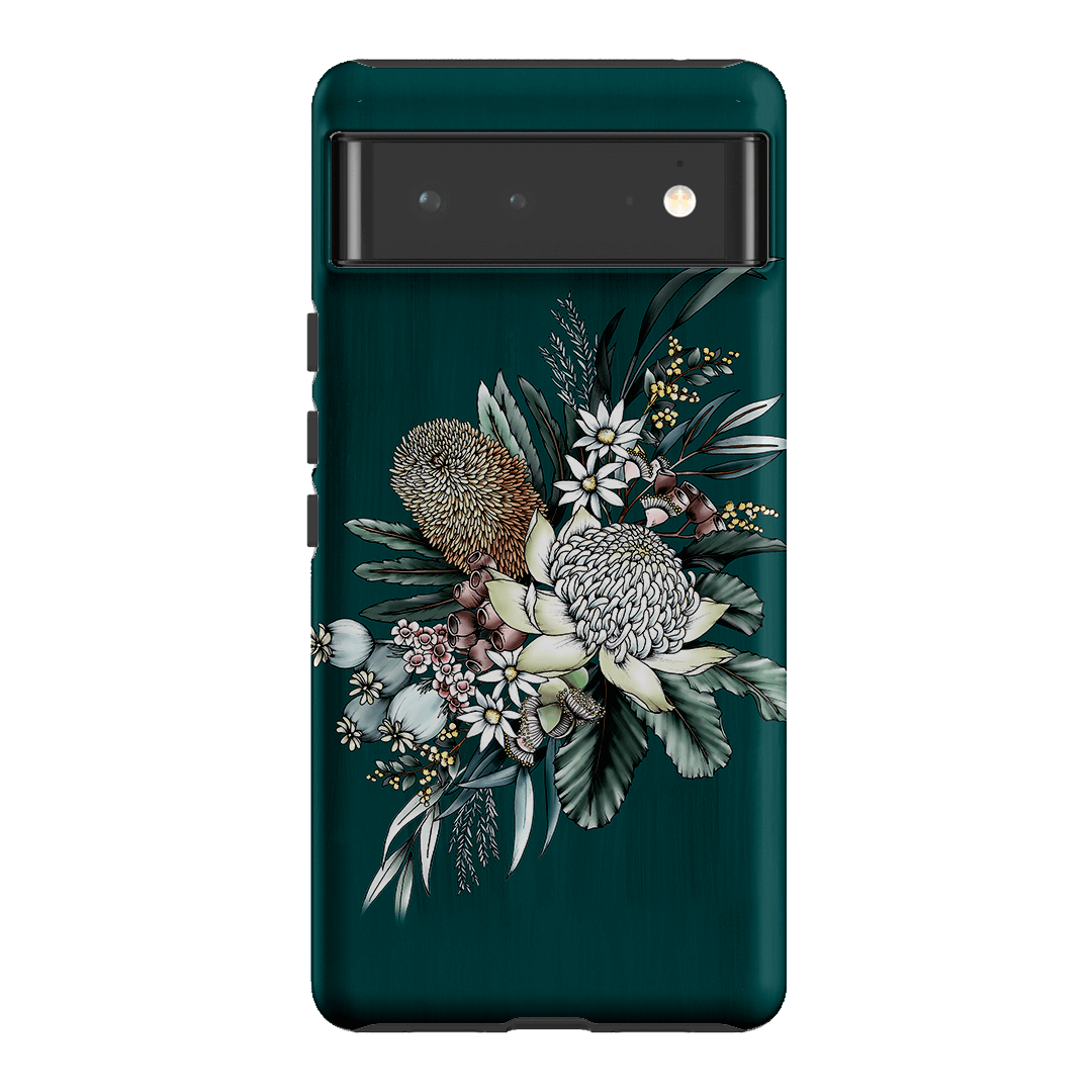 Teal Native Printed Phone Cases Google Pixel 6 / Armoured by Typoflora - The Dairy