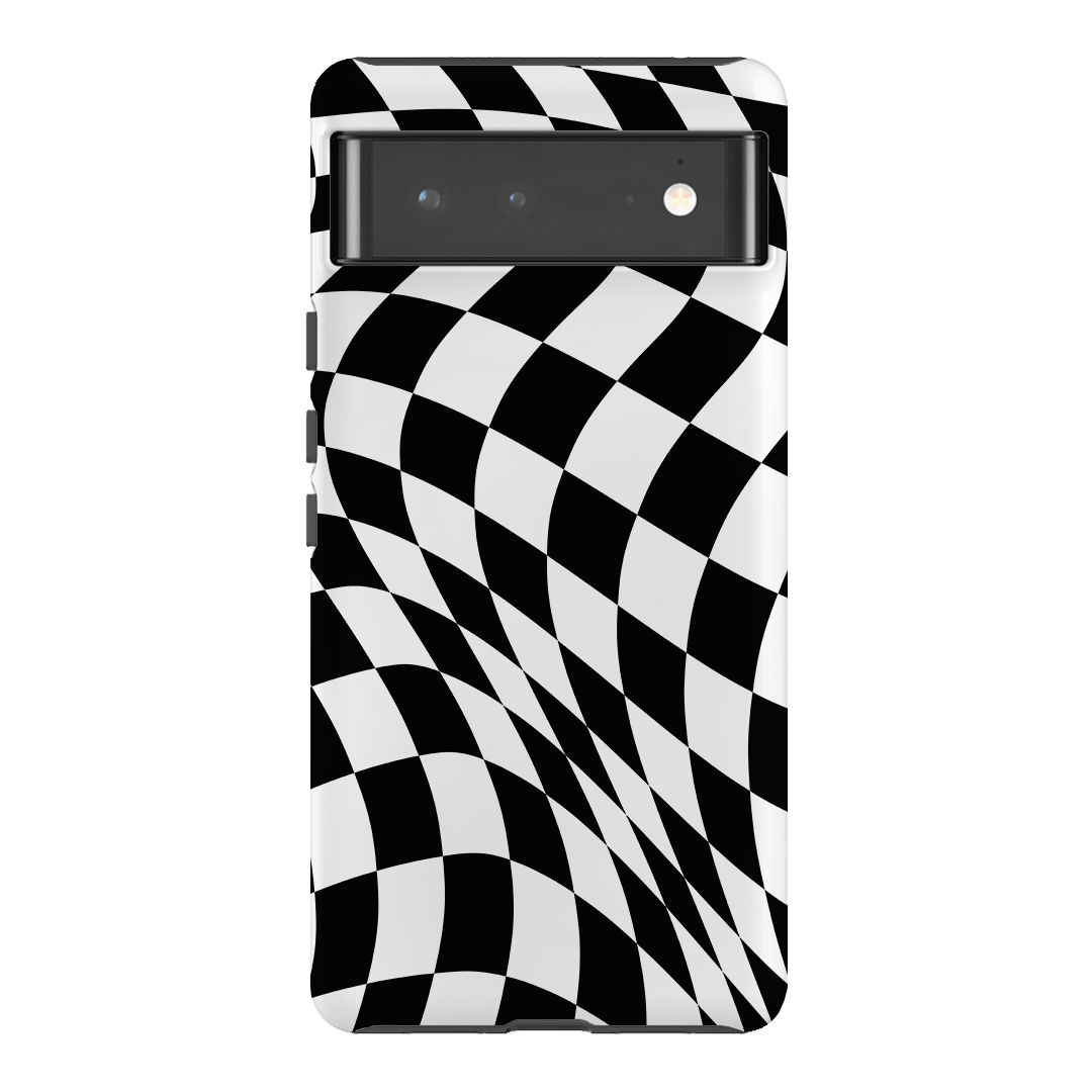 Wavy Check Noir Matte Case Matte Phone Cases Google Pixel 6 Pro / Armoured by The Dairy - The Dairy