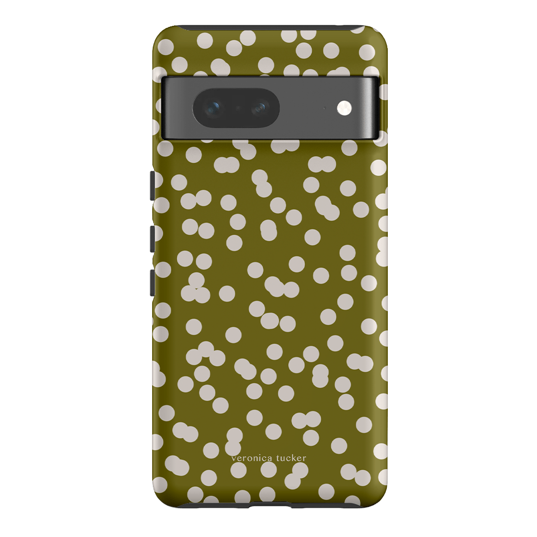 Mini Confetti Chartreuse Printed Phone Cases Google Pixel 7 / Armoured by Veronica Tucker - The Dairy