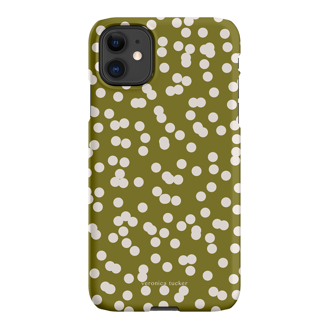 Mini Confetti Chartreuse Printed Phone Cases iPhone 11 / Snap by Veronica Tucker - The Dairy