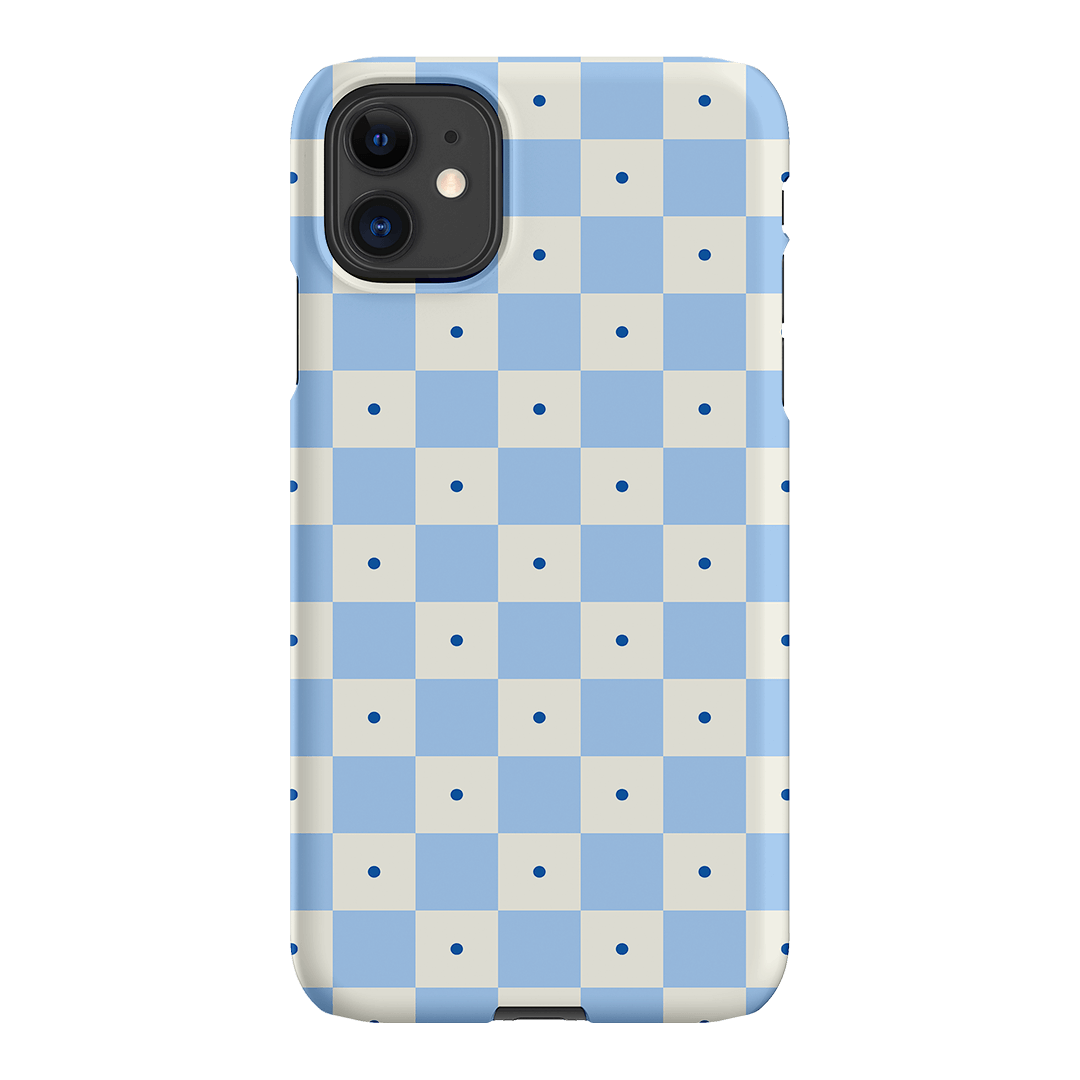 Checkers Blue Matte Case Matte Phone Cases iPhone 11 / Snap by The Dairy - The Dairy