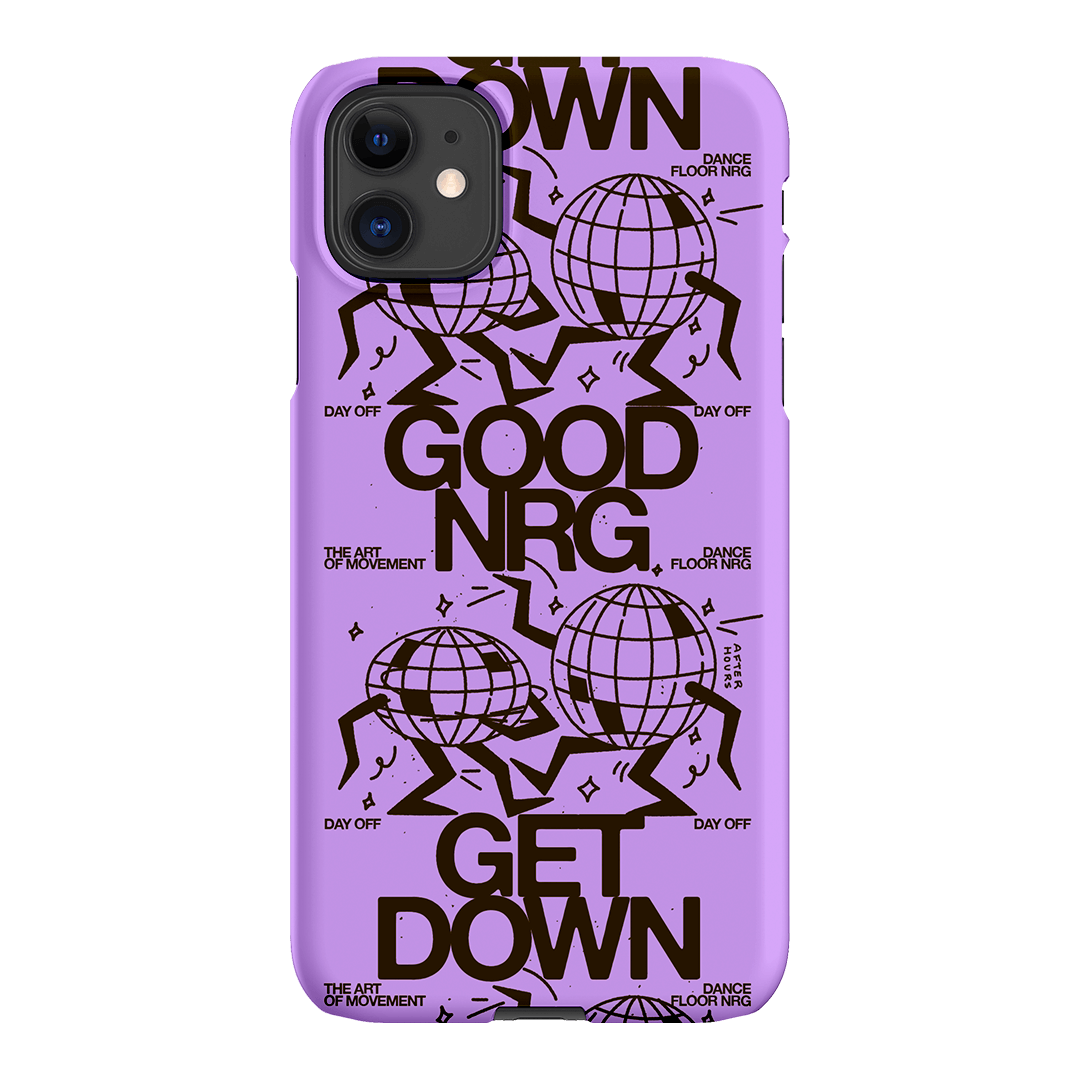 Good Energy in Purple Printed Phone Cases iPhone 11 / Snap by After Hours - The Dairy
