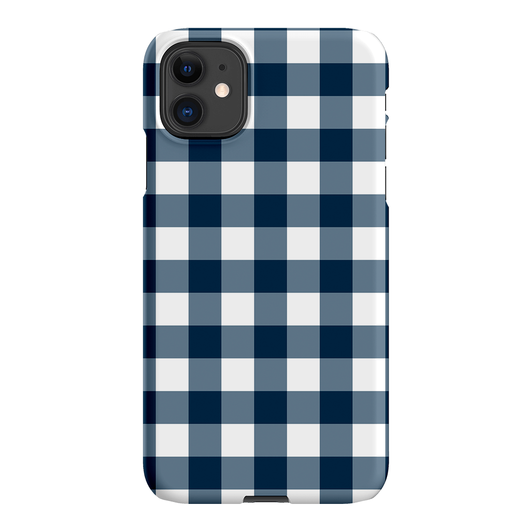 Gingham in Indigo Matte Case Matte Phone Cases iPhone 11 / Snap by The Dairy - The Dairy