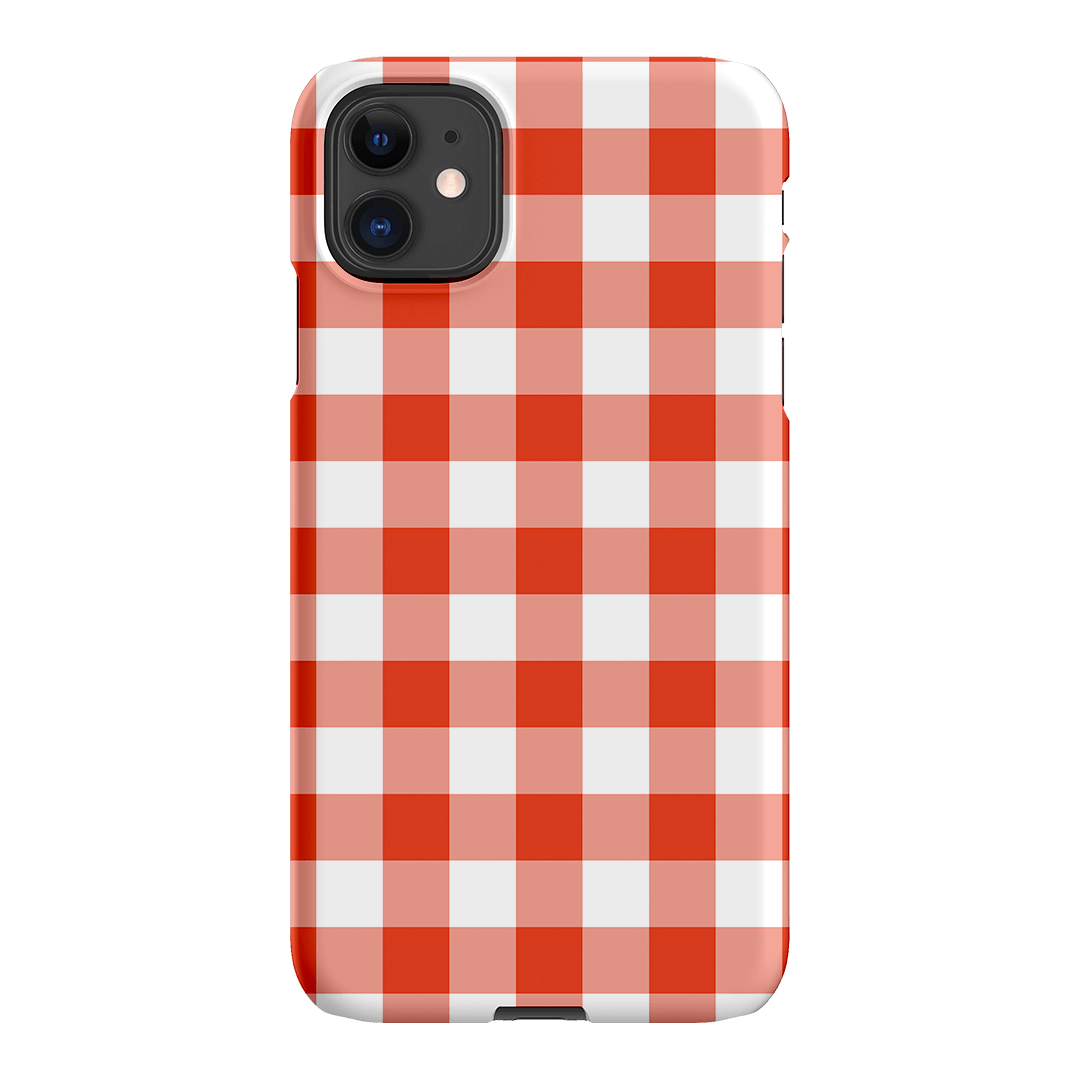Gingham in Scarlet Matte Case Matte Phone Cases iPhone 11 / Snap by The Dairy - The Dairy