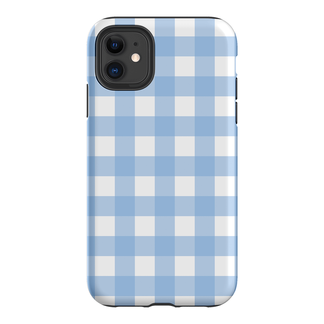 Gingham in Sky Matte Case Matte Phone Cases iPhone 11 / Armoured by The Dairy - The Dairy