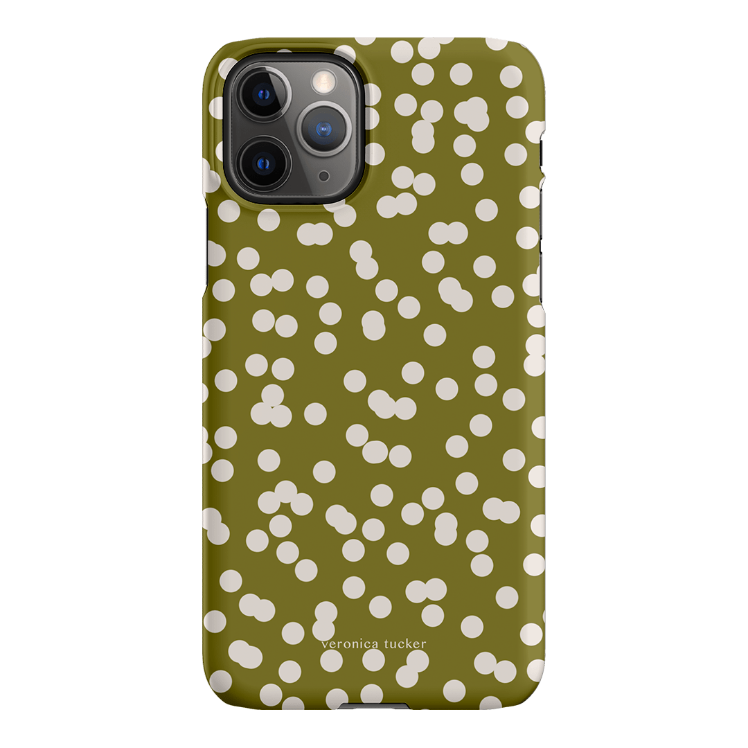 Mini Confetti Chartreuse Printed Phone Cases iPhone 11 Pro / Snap by Veronica Tucker - The Dairy