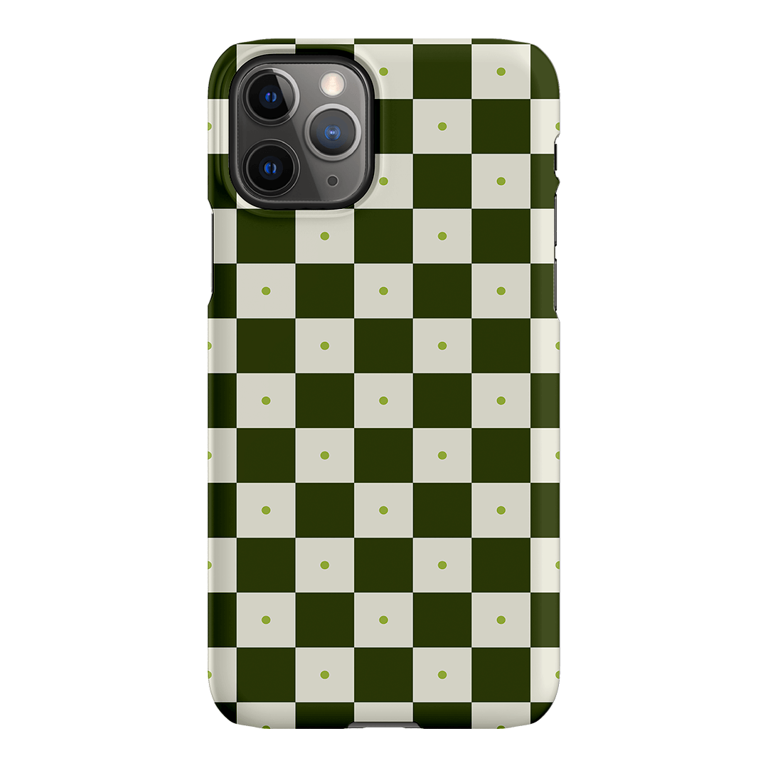 Checkers Green Matte Case Matte Phone Cases iPhone 11 Pro / Snap by The Dairy - The Dairy