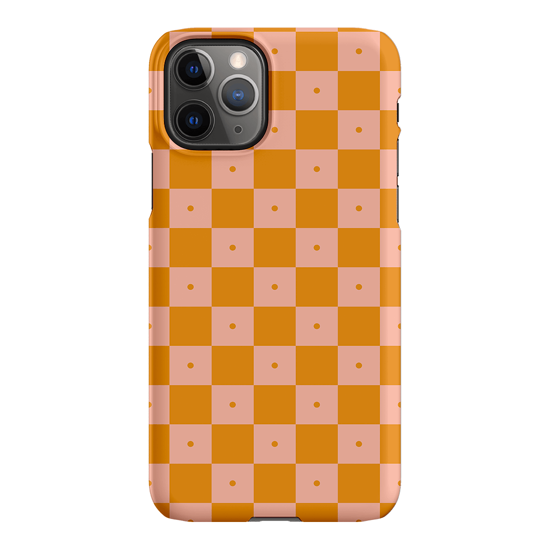 Checkers Orange with Blush Matte Case Matte Phone Cases iPhone 11 Pro / Snap by The Dairy - The Dairy