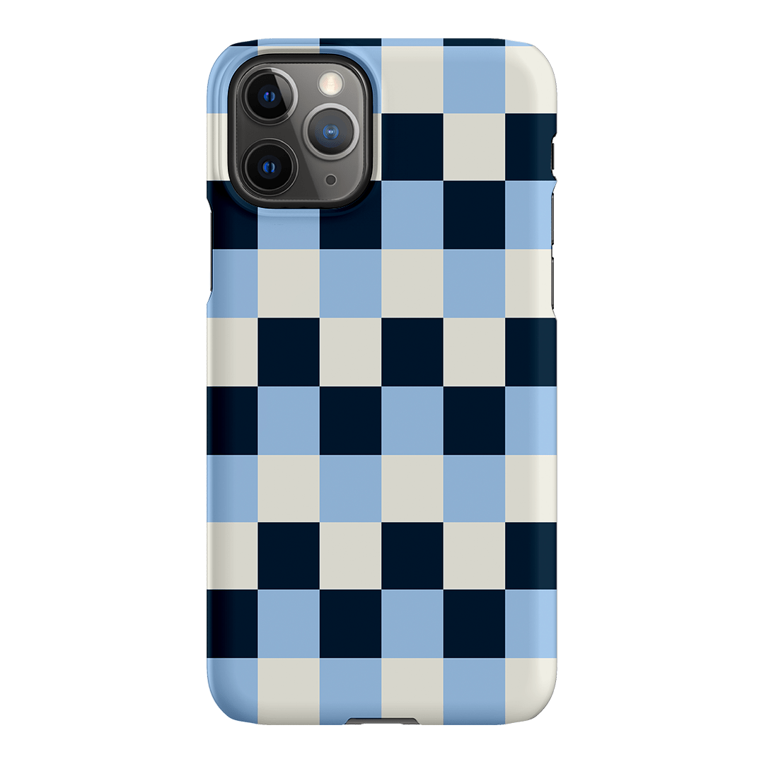 Checks in Blue Matte Case Matte Phone Cases iPhone 11 Pro / Snap by The Dairy - The Dairy