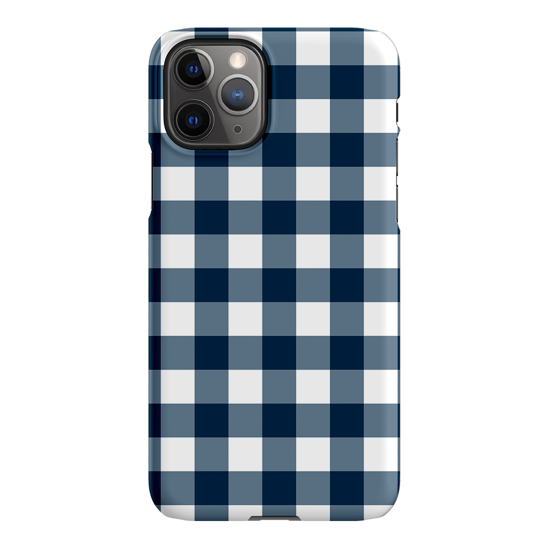 Gingham in Indigo Matte Case Matte Phone Cases iPhone 11 Pro / Snap by The Dairy - The Dairy