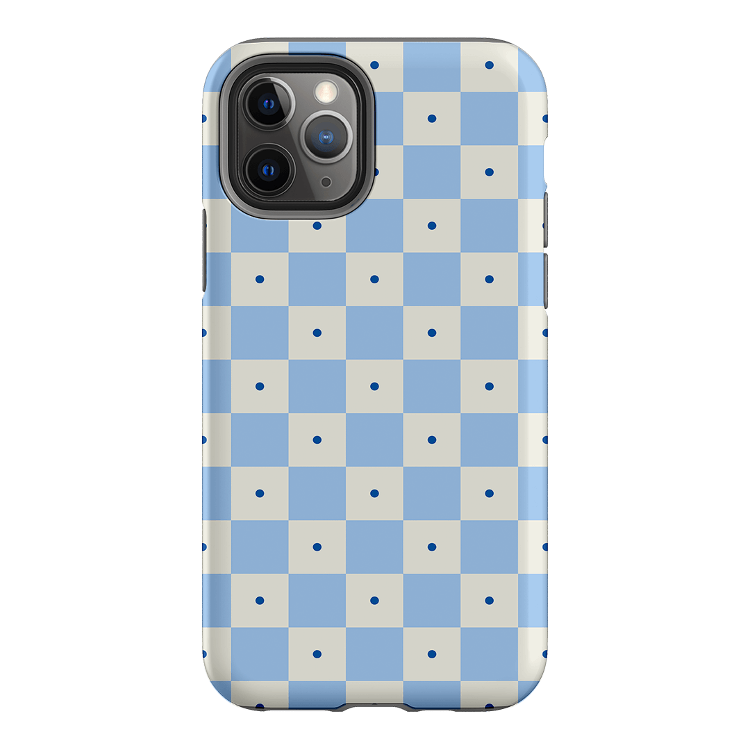 Checkers Blue Matte Case Matte Phone Cases iPhone 11 Pro / Armoured by The Dairy - The Dairy