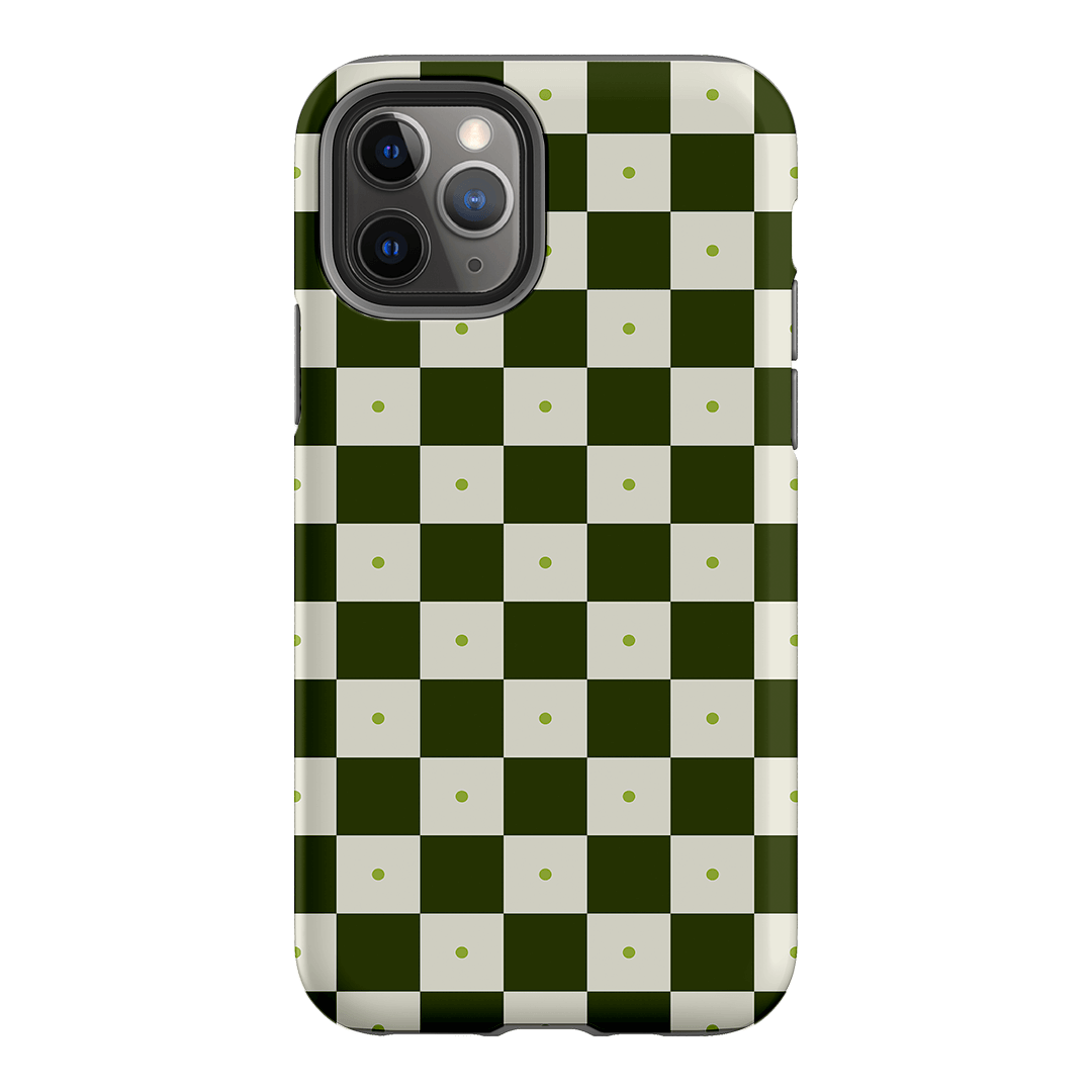 Checkers Green Matte Case Matte Phone Cases iPhone 11 Pro / Armoured by The Dairy - The Dairy