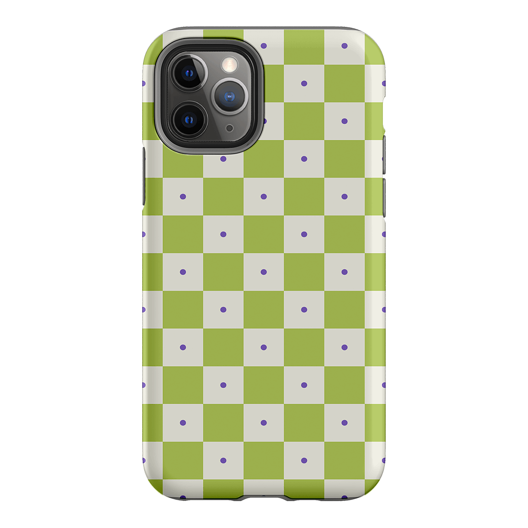 Checkers Lime with Lilac Matte Case Matte Phone Cases iPhone 11 Pro / Armoured by The Dairy - The Dairy
