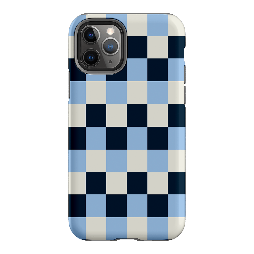 Checks in Blue Matte Case Matte Phone Cases iPhone 11 Pro / Armoured by The Dairy - The Dairy