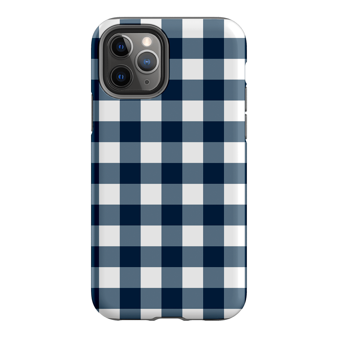 Gingham in Indigo Matte Case Matte Phone Cases iPhone 11 Pro / Armoured by The Dairy - The Dairy