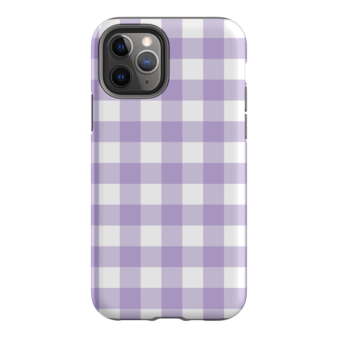 Gingham in Lilac Matte Case Matte Phone Cases iPhone 11 Pro / Armoured by The Dairy - The Dairy