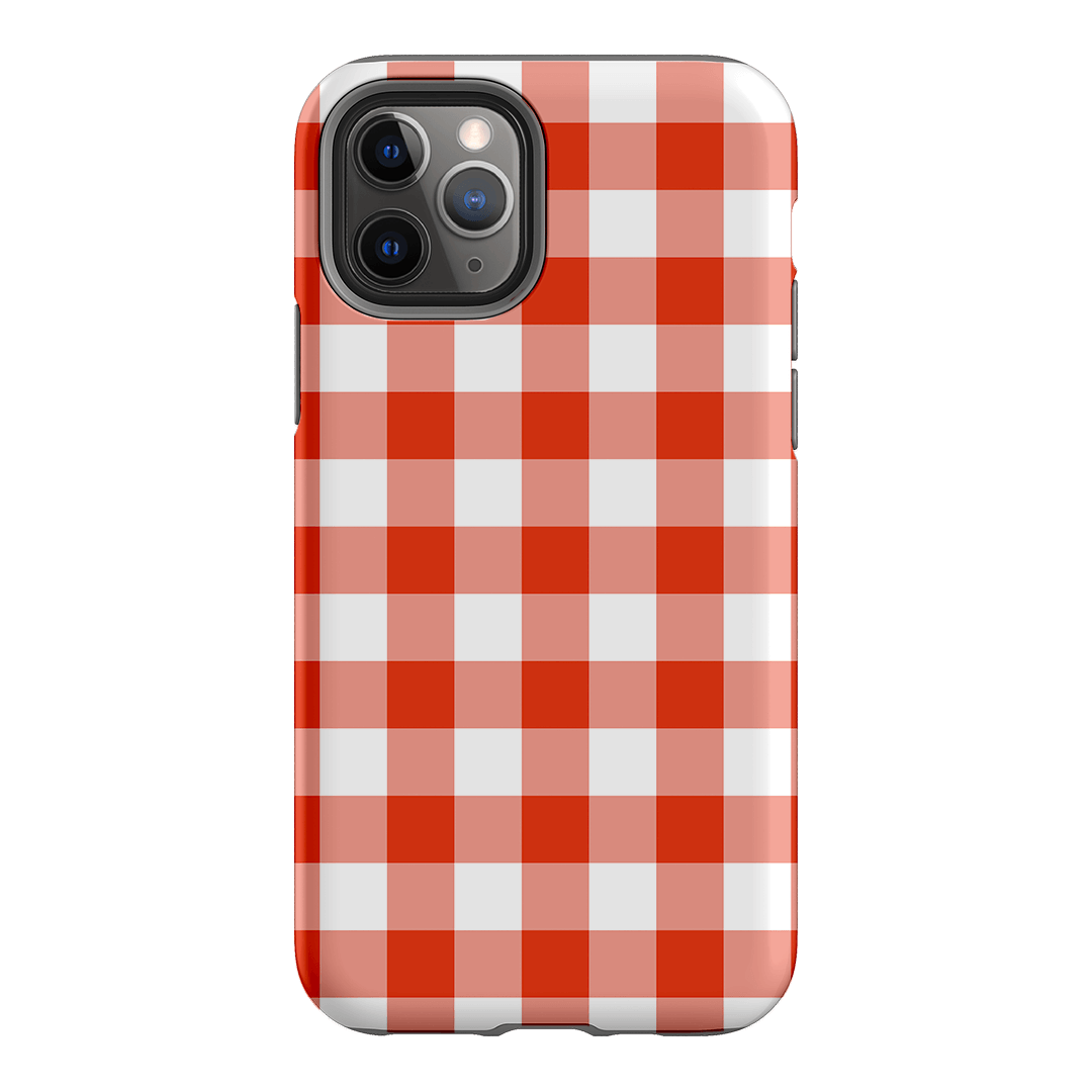 Gingham in Scarlet Matte Case Matte Phone Cases iPhone 11 Pro / Armoured by The Dairy - The Dairy