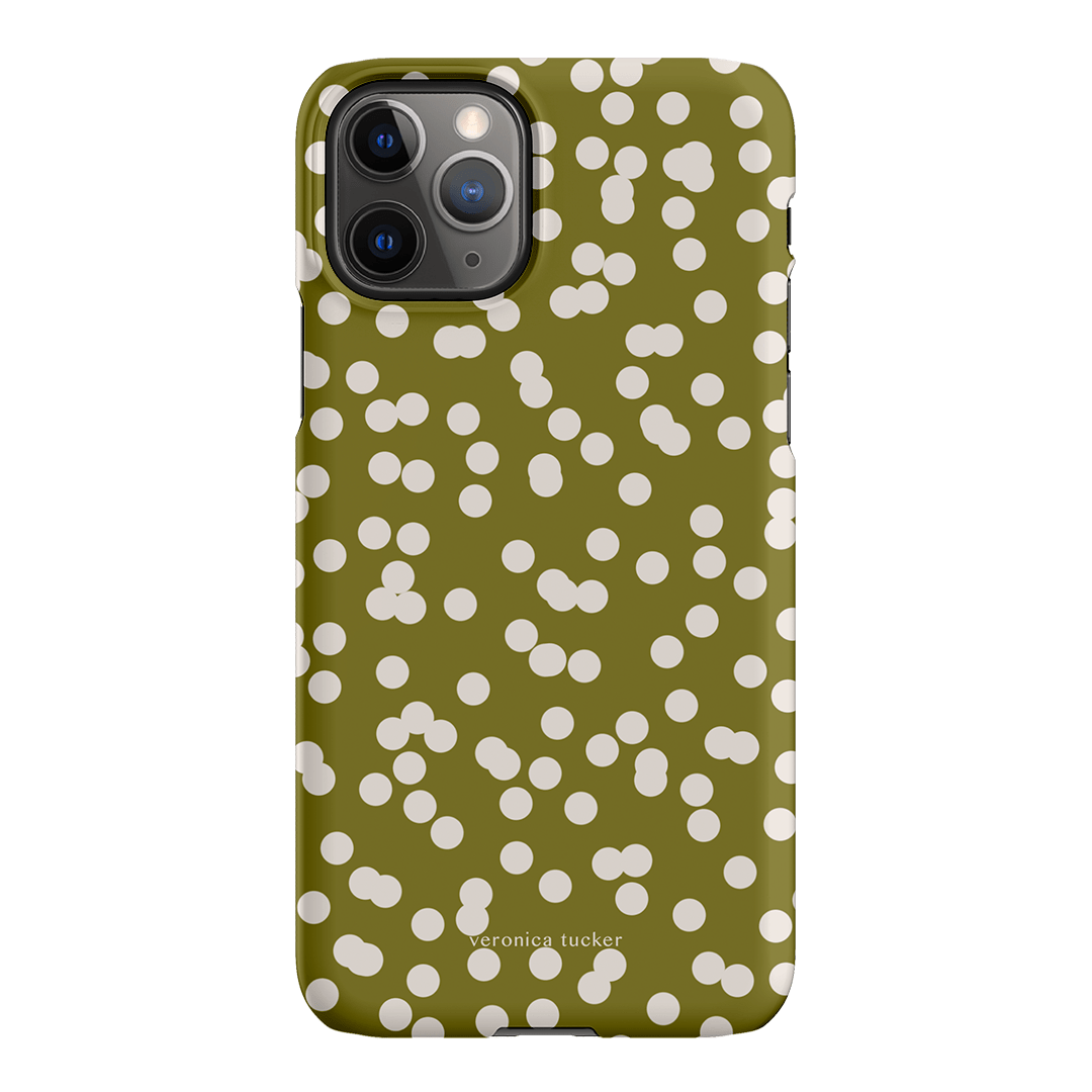Mini Confetti Chartreuse Printed Phone Cases iPhone 11 Pro Max / Snap by Veronica Tucker - The Dairy