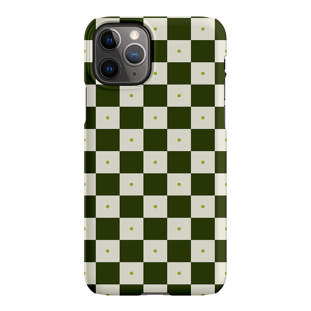 Checkers Green Matte Case Matte Phone Cases iPhone 11 Pro Max / Snap by The Dairy - The Dairy
