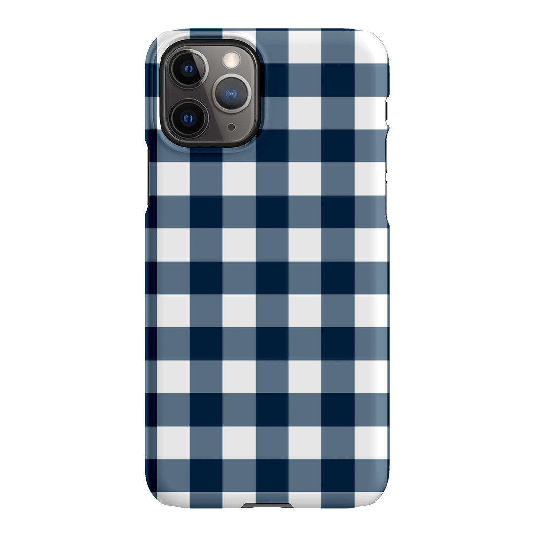 Gingham in Indigo Matte Case Matte Phone Cases iPhone 11 Pro Max / Snap by The Dairy - The Dairy