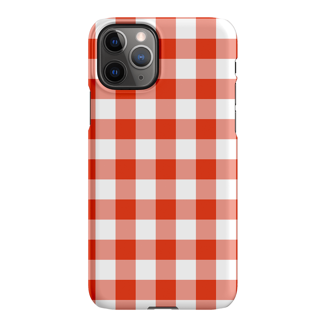 Gingham in Scarlet Matte Case Matte Phone Cases iPhone 11 Pro Max / Snap by The Dairy - The Dairy