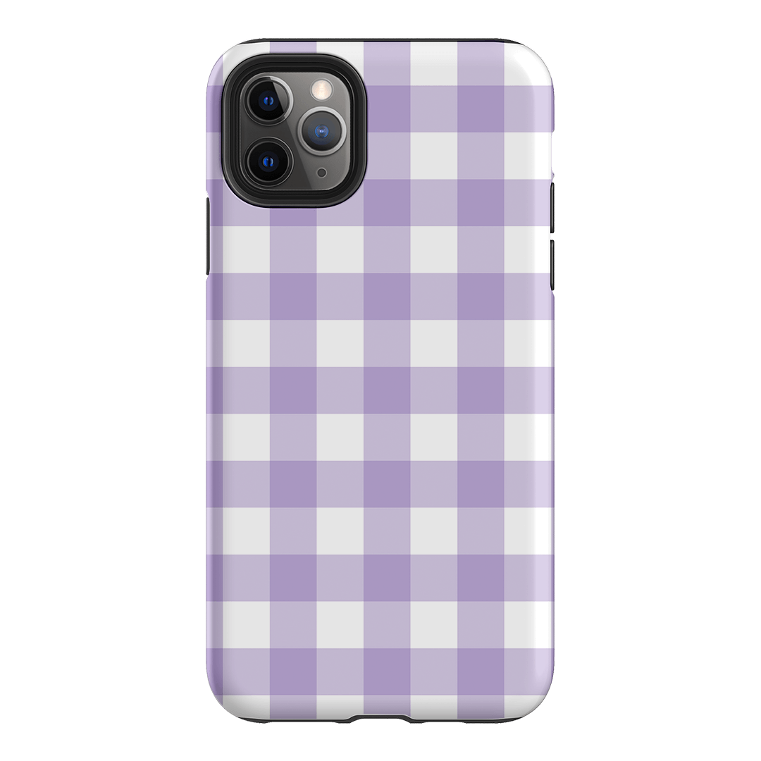 Gingham in Lilac Matte Case Matte Phone Cases iPhone 11 Pro Max / Armoured by The Dairy - The Dairy