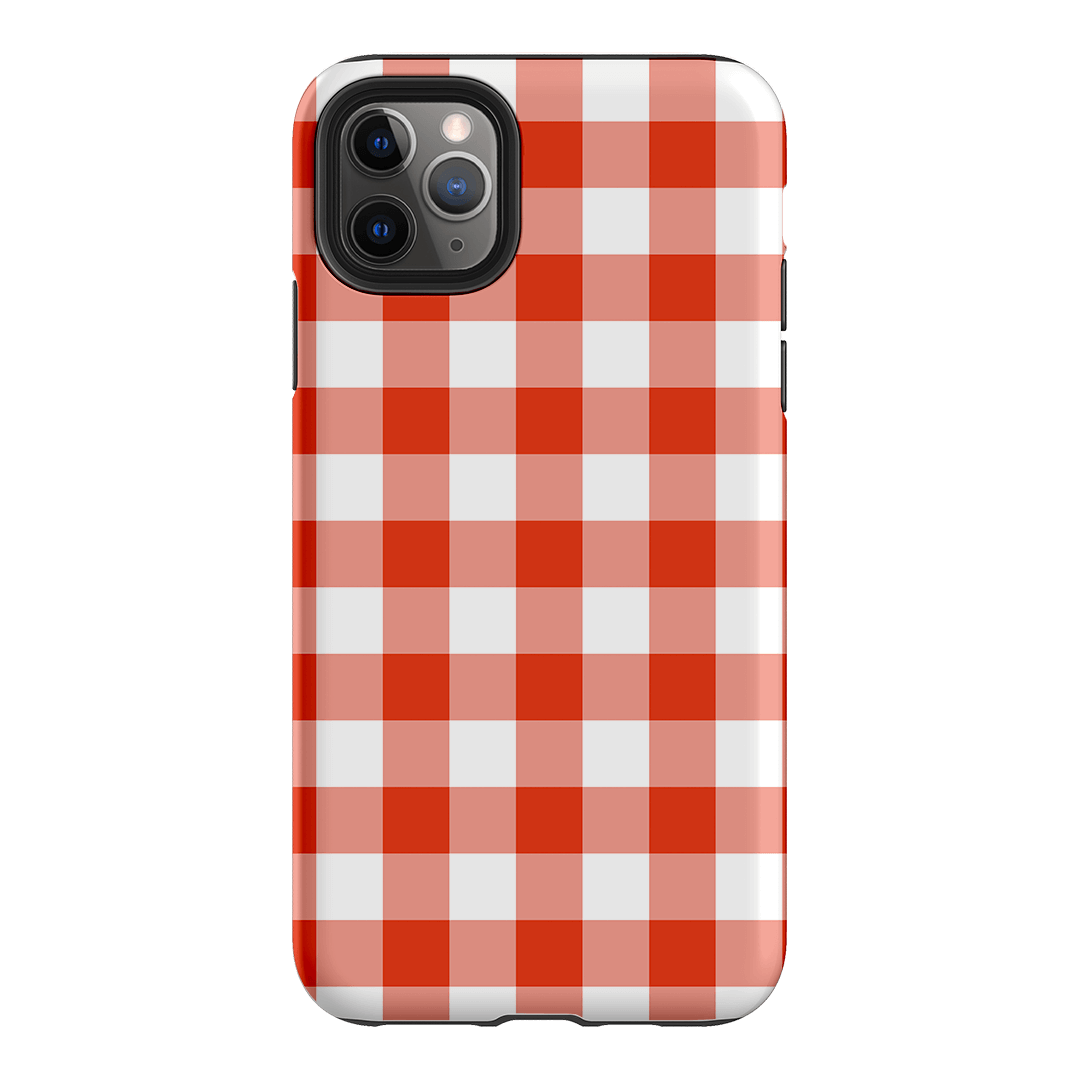 Gingham in Scarlet Matte Case Matte Phone Cases iPhone 11 Pro Max / Armoured by The Dairy - The Dairy