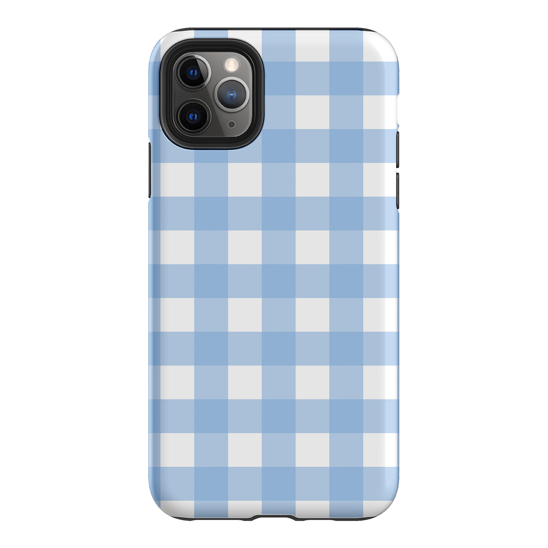 Gingham in Sky Matte Case Matte Phone Cases iPhone 11 Pro Max / Armoured by The Dairy - The Dairy