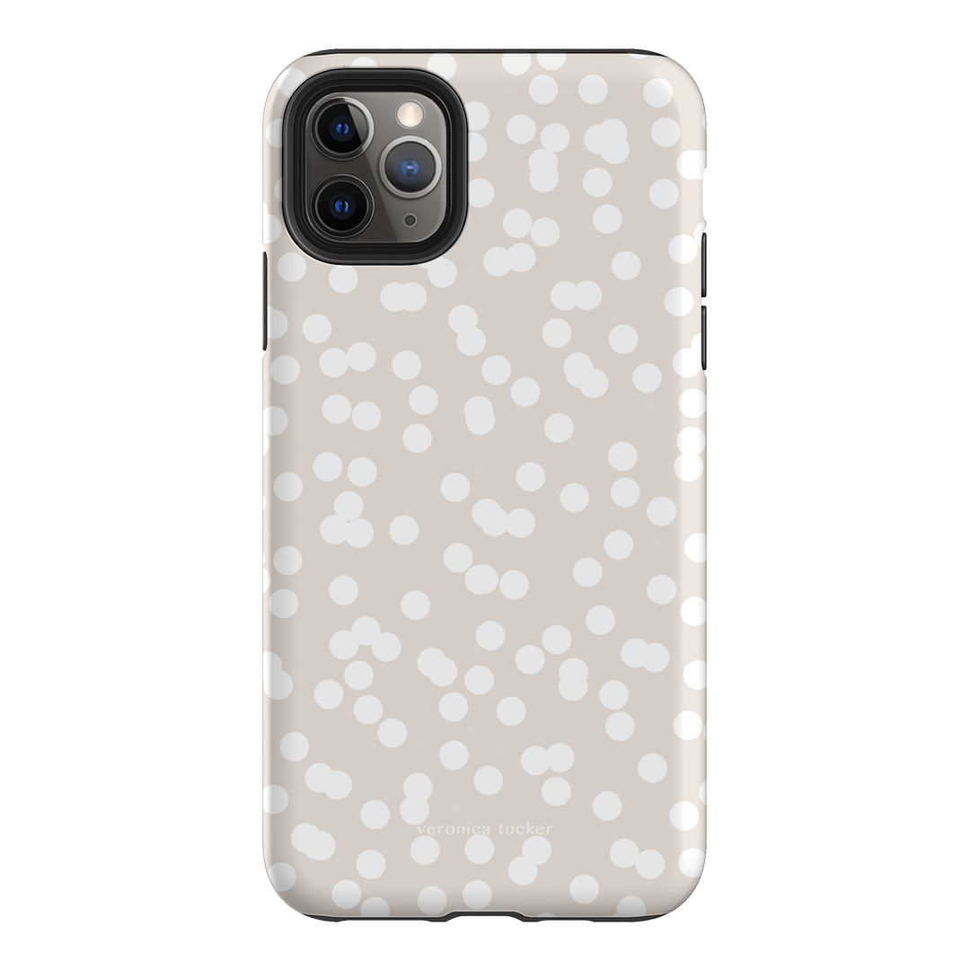 Mini Confetti White Printed Phone Cases iPhone 11 Pro Max / Armoured by Veronica Tucker - The Dairy