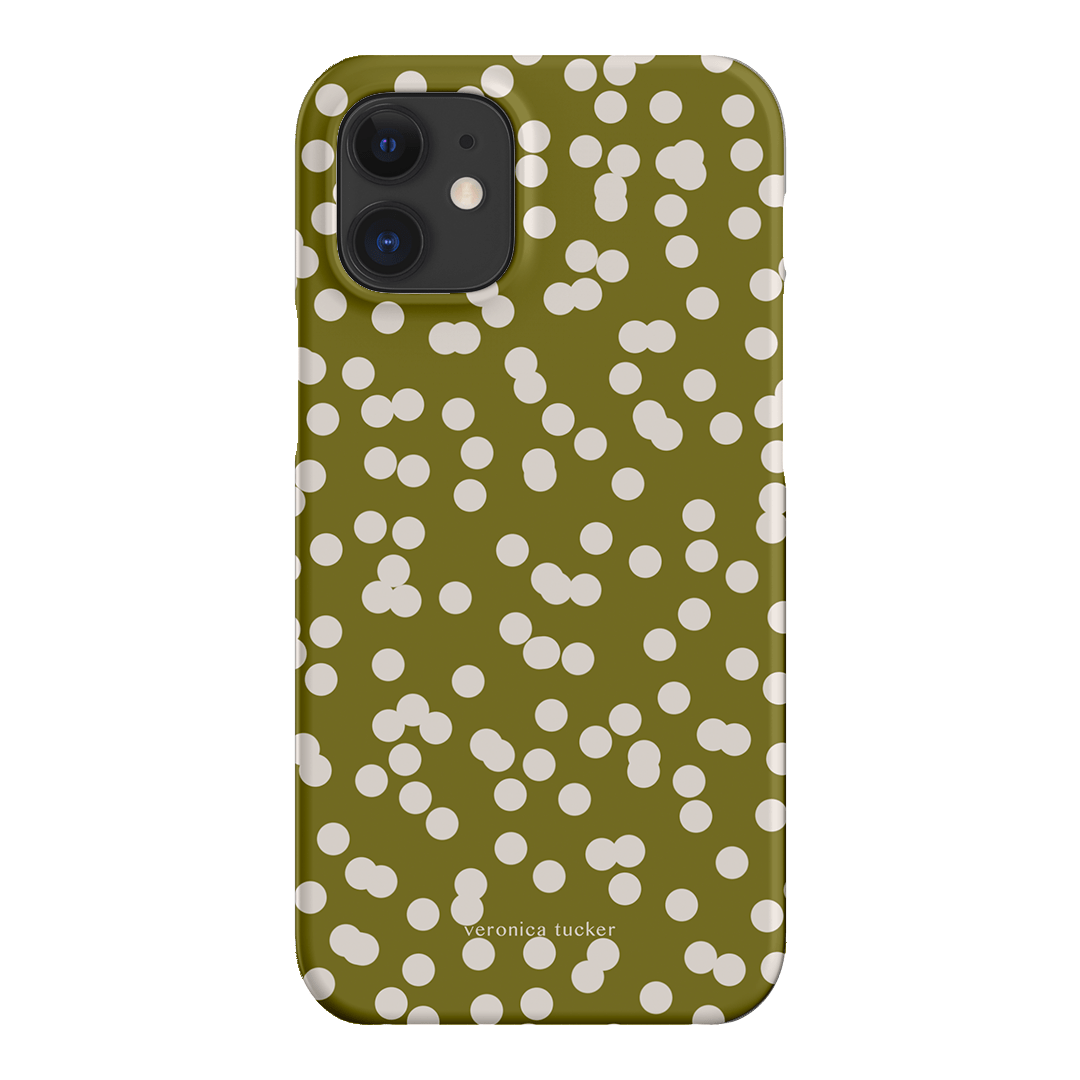 Mini Confetti Chartreuse Printed Phone Cases iPhone 12 / Snap by Veronica Tucker - The Dairy