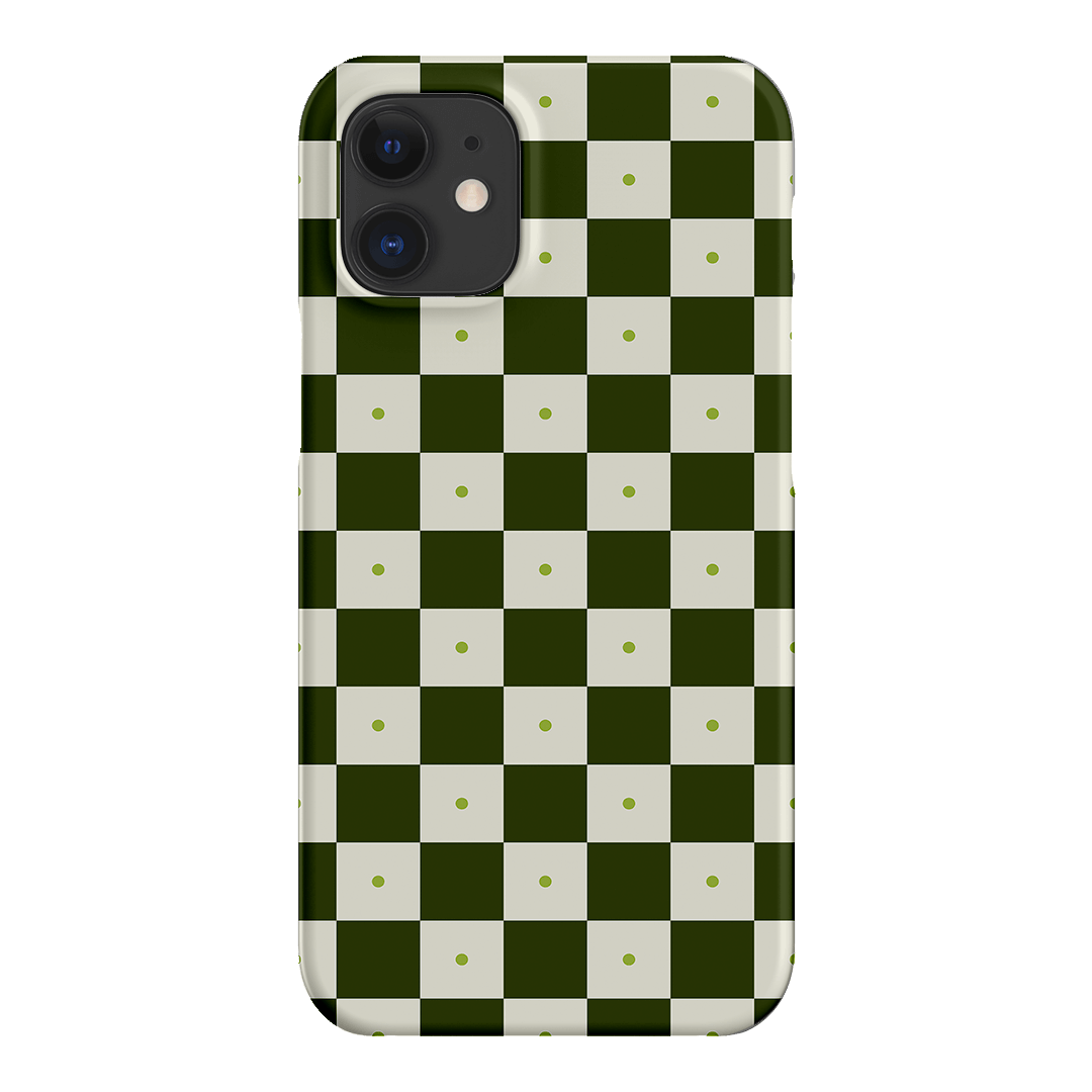 Checkers Green Matte Case Matte Phone Cases by The Dairy - The Dairy