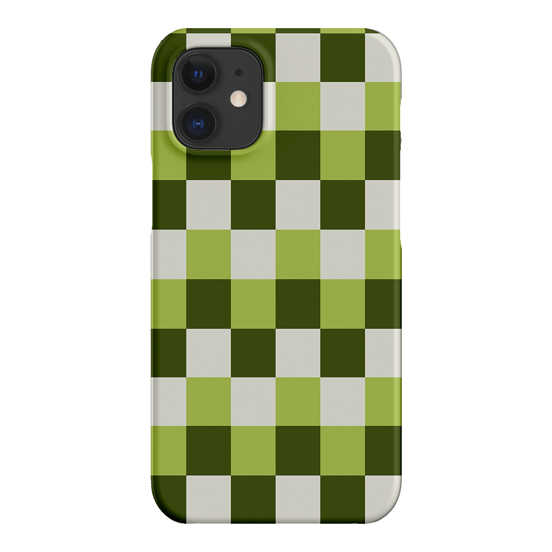 Checks in Green Matte Case Matte Phone Cases iPhone 12 / Snap by The Dairy - The Dairy