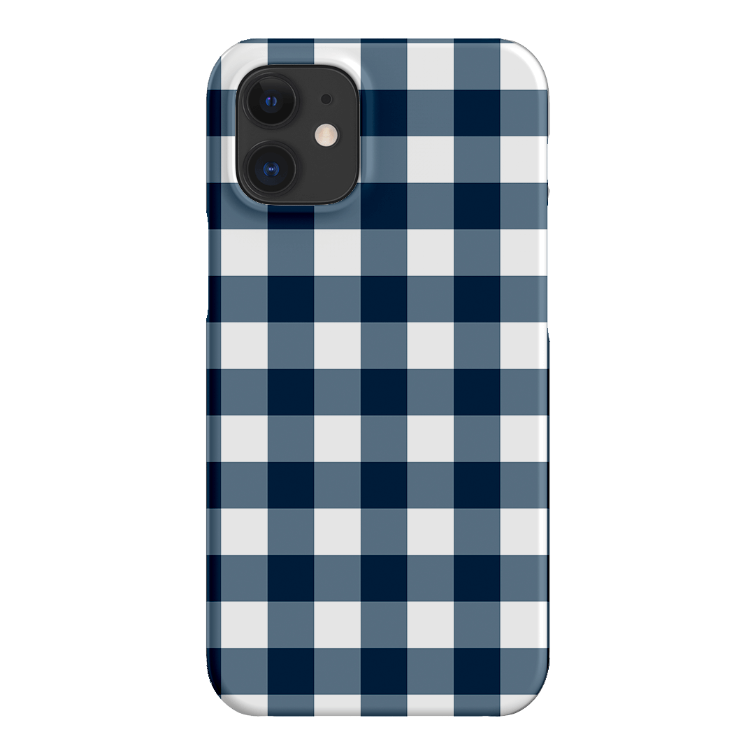 Gingham in Indigo Matte Case Matte Phone Cases iPhone 12 / Snap by The Dairy - The Dairy