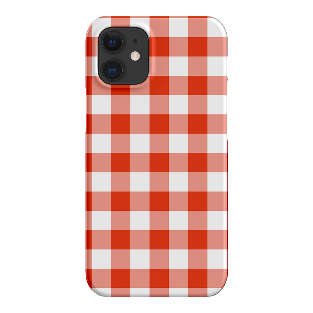 Gingham in Scarlet Matte Case Matte Phone Cases iPhone 12 / Snap by The Dairy - The Dairy