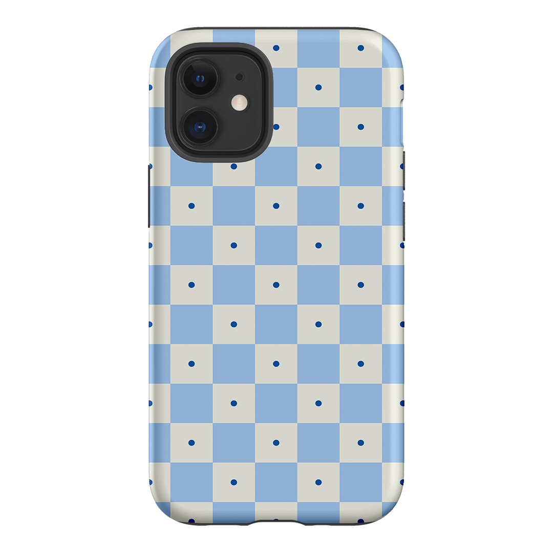 Checkers Blue Matte Case Matte Phone Cases iPhone 12 / Armoured by The Dairy - The Dairy