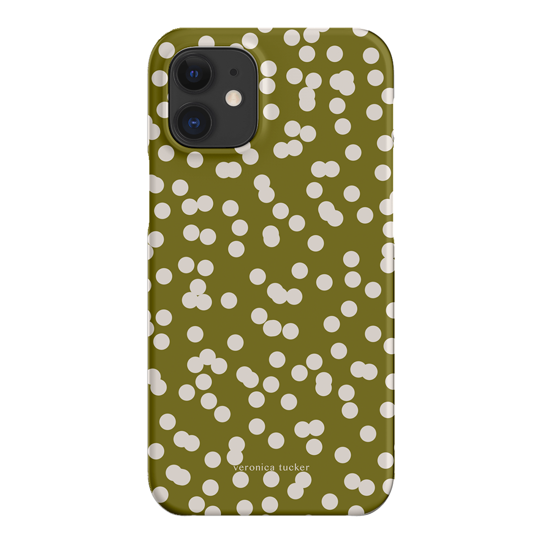 Mini Confetti Chartreuse Printed Phone Cases iPhone 12 Mini / Snap by Veronica Tucker - The Dairy