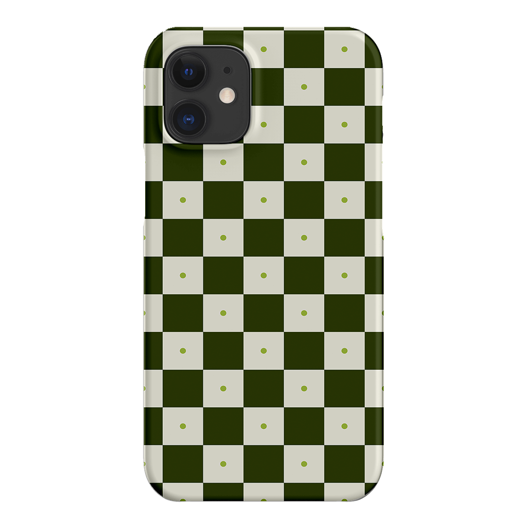 Checkers Green Matte Case Matte Phone Cases iPhone 12 Mini / Snap by The Dairy - The Dairy