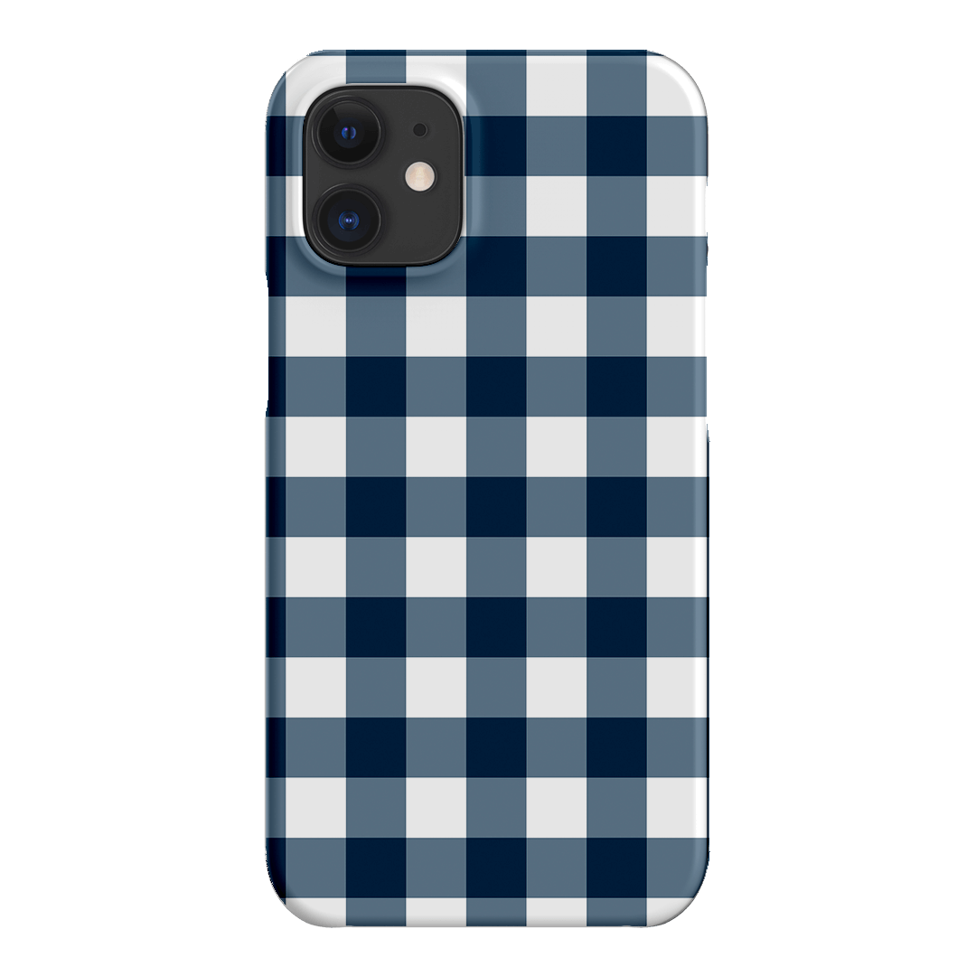 Gingham in Indigo Matte Case Matte Phone Cases iPhone 12 Mini / Snap by The Dairy - The Dairy