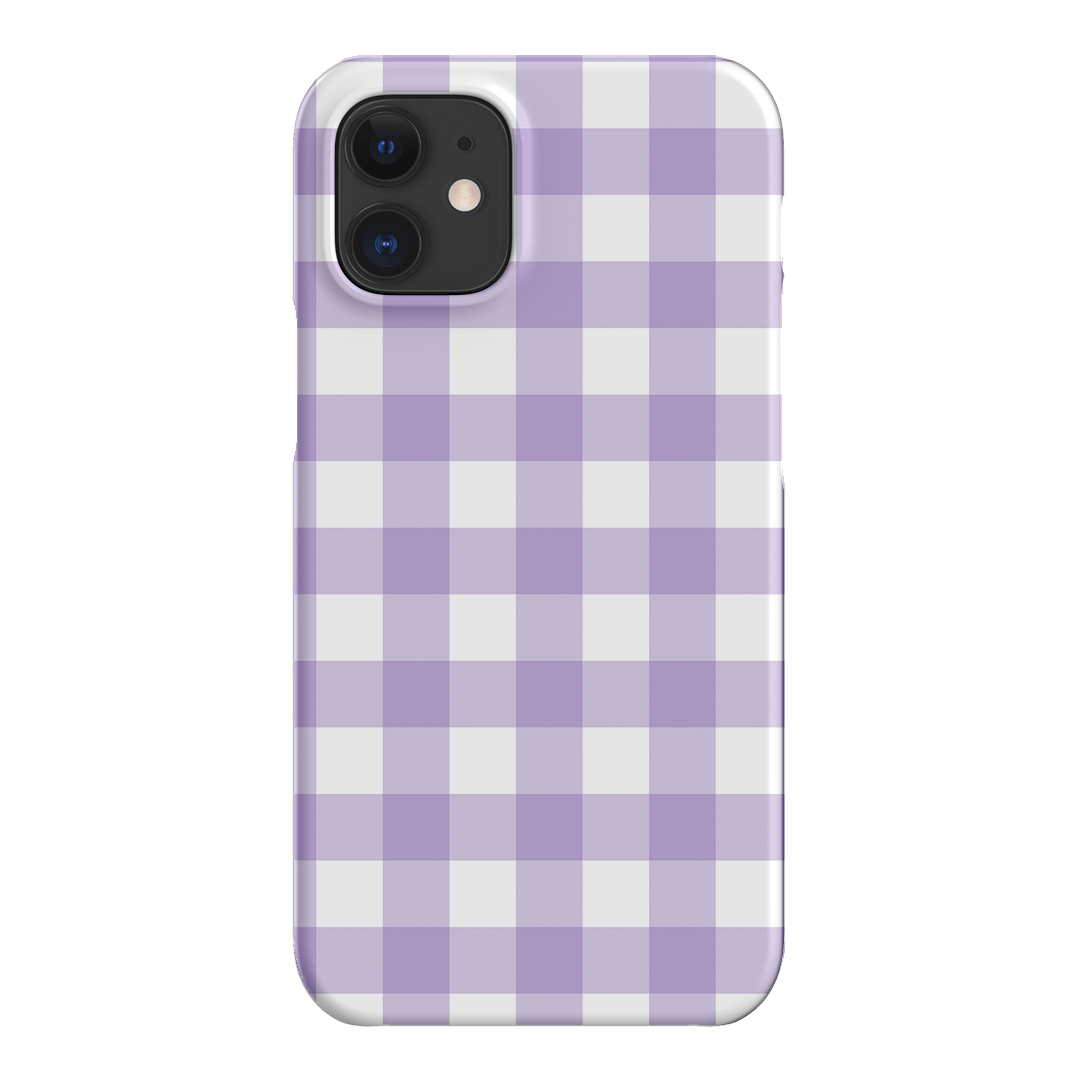 Gingham in Lilac Matte Case Matte Phone Cases iPhone 12 Mini / Snap by The Dairy - The Dairy